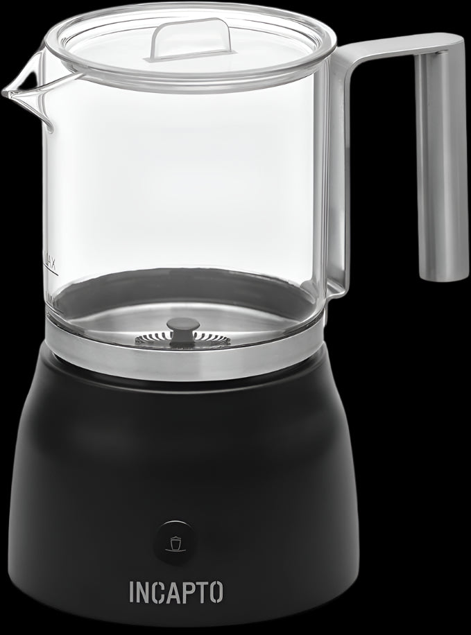 Zwarte Incapto Automatische Melkopschuimer 100-150ml