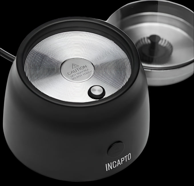 Zwarte Incapto Automatische Melkopschuimer 100-150ml