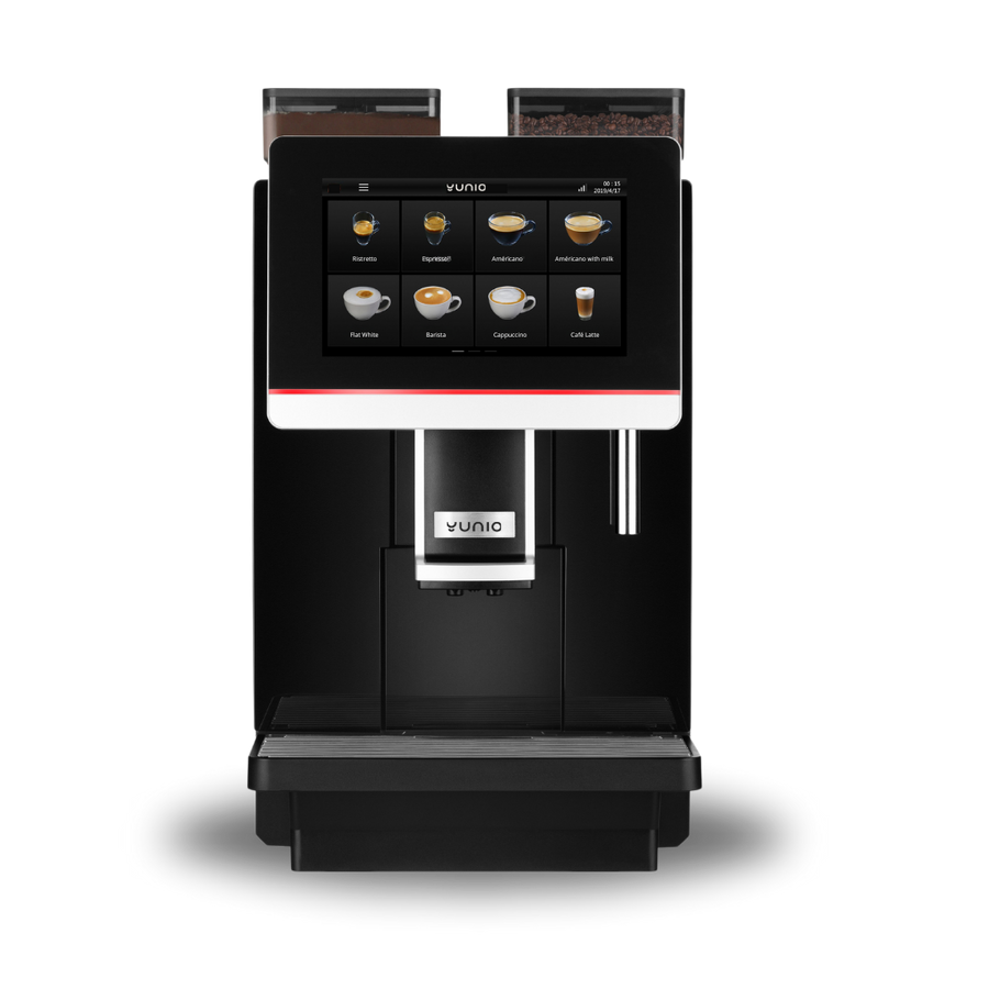 Yunio X90 koffiemachine voor kantoor, vooraanzicht
